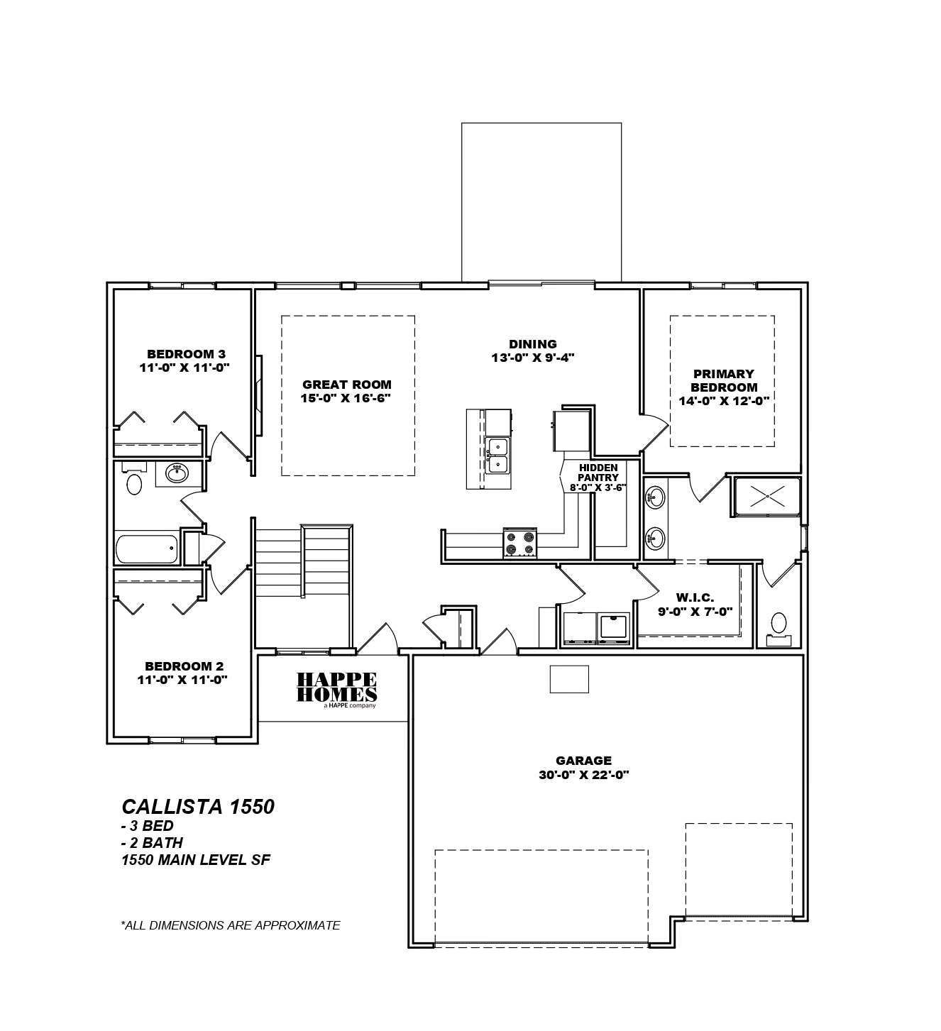 Callista 1550 Floor Plan by Happe Homes